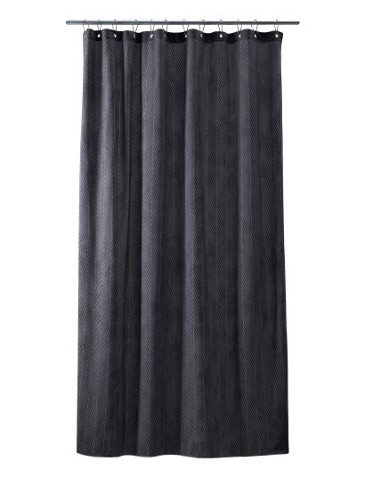 compliments Pine Shower Curtain W/Eyelets 200 Cm - Grey - 140X200CM