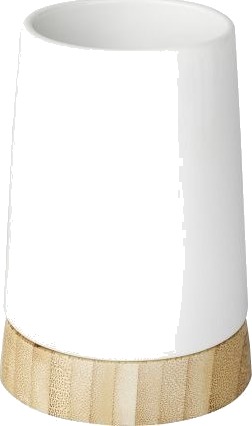 Wenko 17675100 Frittstående Tannbørsteholder Bamboo Keramisk Hvit Tre Bord 85 Mm 85 Mm Wenko 17675100 Frittstående Tannbørsteholder Bamboo Keramisk Hvit Tre Bord 85 Mm 85 Mm