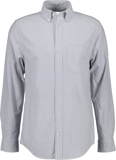 Gant Reg Brushed Oxford Stripe Shirt   Blue   M