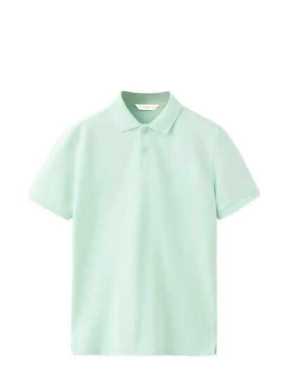 Mango Cotton Polo Shirt   Green   9 10