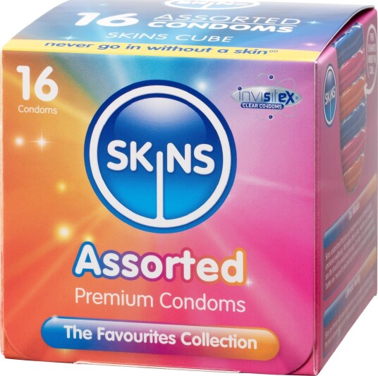 Skins Forskjellige Kondomer 16 stk      - Klar