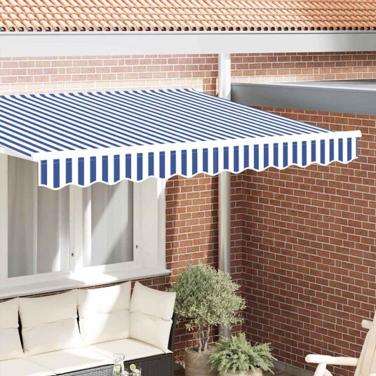 Markisedekorasjon for 2.5 m ramme Blå og Hvit 2.3x0.2 m
