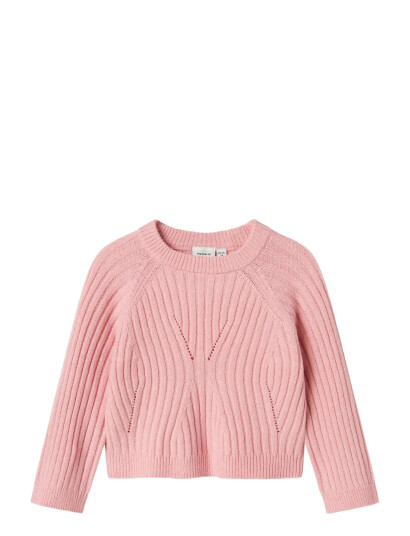Name It Nmfrikine Ls Short Knit Pullover Pb Pink 110
