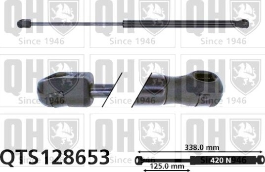 Gassfjær motorpanser QUINTON HAZELL QTS128653