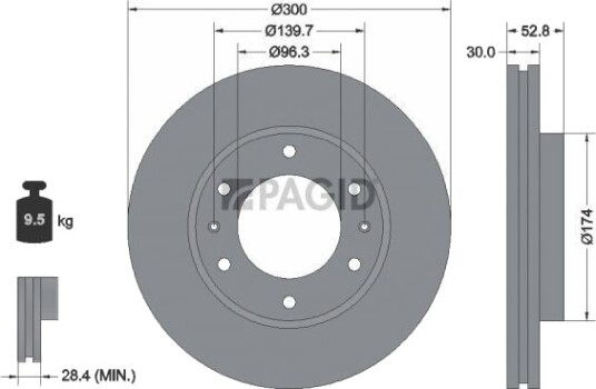 PAGID 55038N Bremseskive
