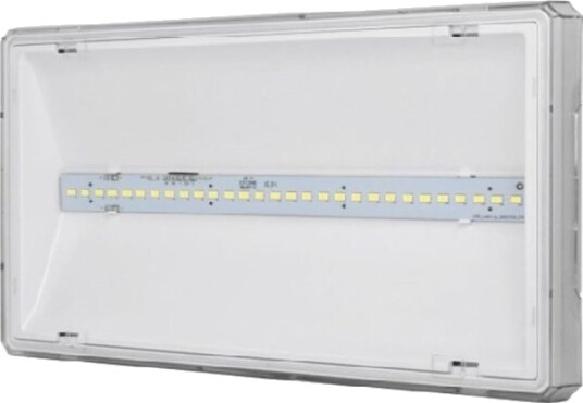 Nødlysarmatur Exit L Ip65 Led 6W 850Lm 1T 1 Utgang Pt Hvit Etl/6W/B/1/Se/Pt/Wh
