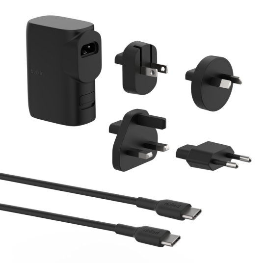 Belkin BoostCharge 25W hybrid vegglader + 5000mAh powerbank Svart Belkin BoostCharge 25W hybrid vegglader + 5000mAh powerbank Svart
