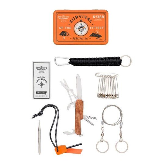 Gentlemen"s Hardware - Overlevelsekit i boks oransje
