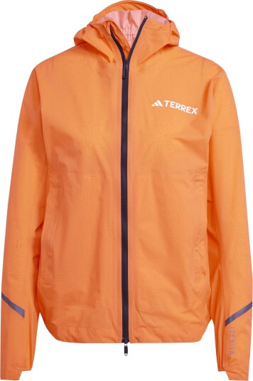 Adidas Women's Terrex Xperior 2.5L Light RAIN.RDY Jacket Semi Impact Orange XL