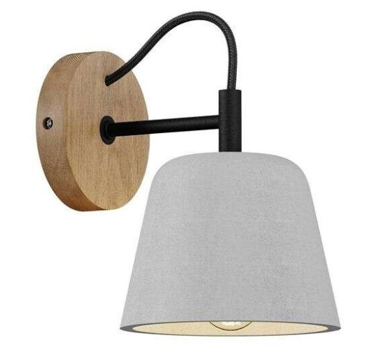 Lucande Kalinda Vegglampe Grey/Oak