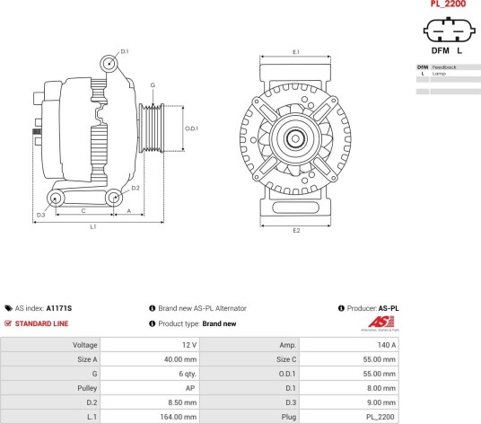 Dynamo AS-PL A1171S