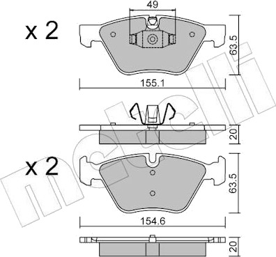 METELLI 22 0557 5 Bremseklosser
