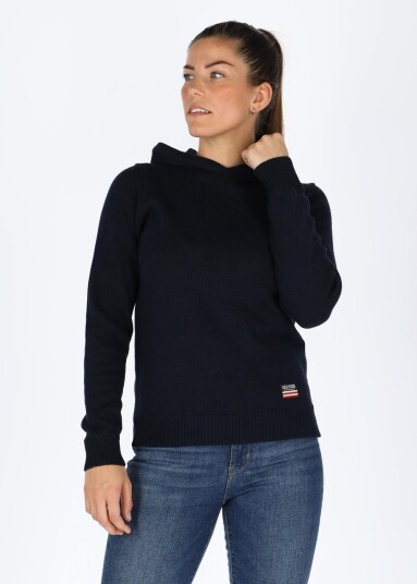 Seaside San Diego Hood W Navy 42 Strikket