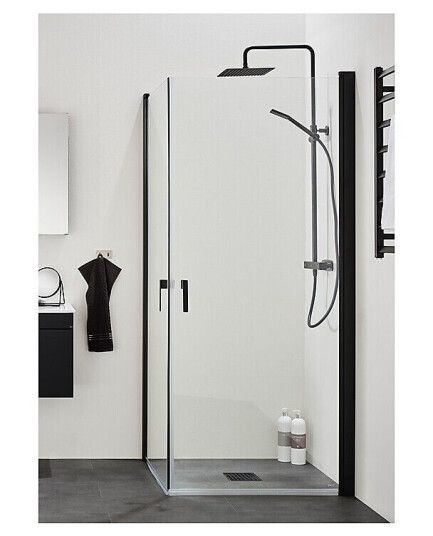 Hafa Igloo Pro Corner Dusjhjørne 80x80 cm, Sort/Klarglass