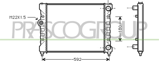 PRASCO ST027R005 Radiator motorkjøling