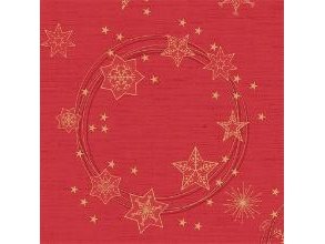 Serviet Dunisoft Airlaid 40X40 Cm Star Shine Red,60 Stk/Pk