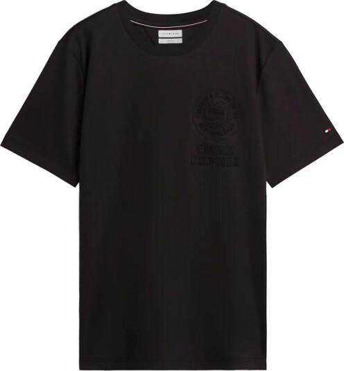 Tommy Hilfiger Interlock Embossed T Shirt Black XL