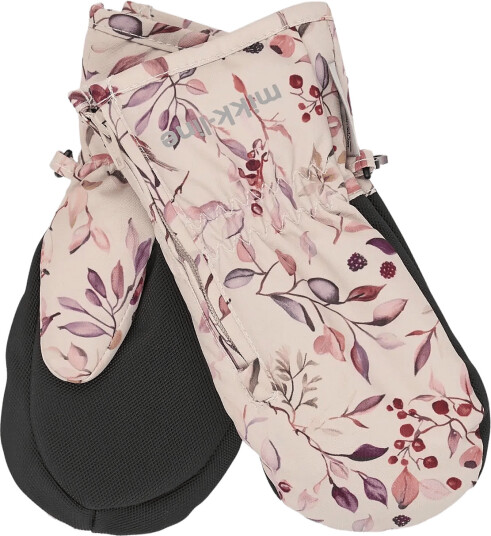 mikk-line Polyester Mittens Aop W. Zip - Cream - 74/80