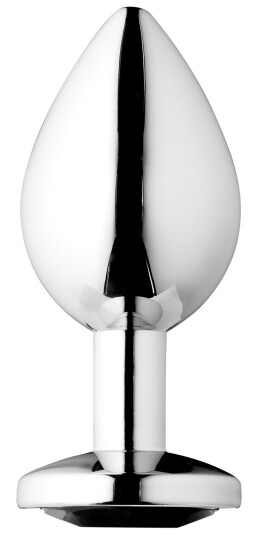 Sinful Black Jewel Metal Analplugg Medium - Sølv - Sølv