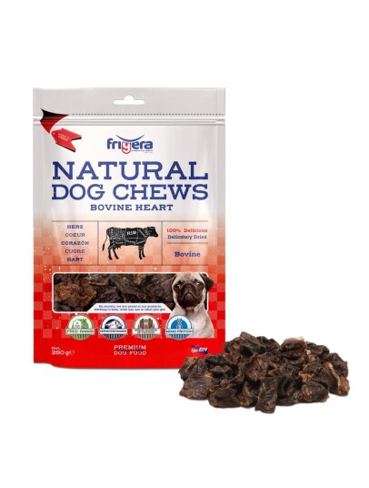 Frigera Natural Dog Chews Bovine Hearts 250Gr (402285851831)