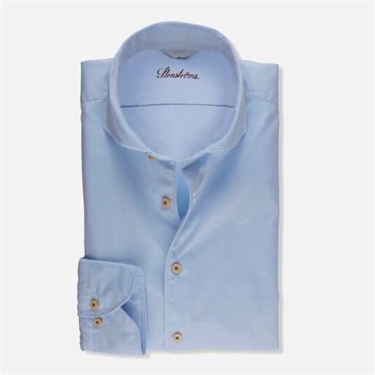 Stenströms Fitted Body Sport Shirt - Light Blue XXL Stenströms Fitted Body Sport Shirt - Light Blue XXL