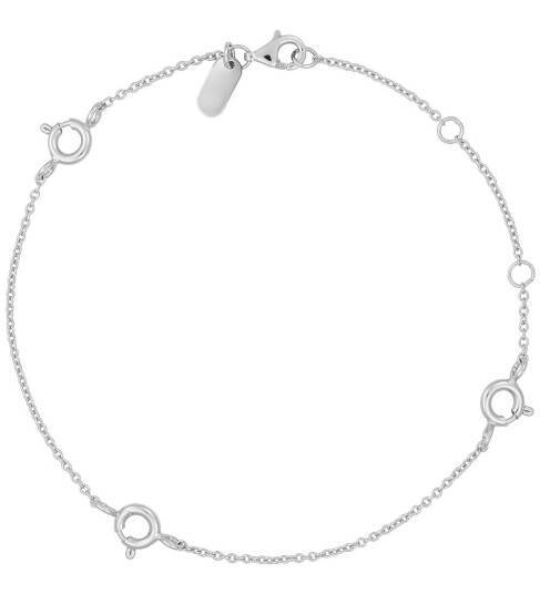 DESIGN LETTERS Ruth Anchor Charm Lock Bracelet Silver |Silver |One Size DESIGN LETTERS Ruth Anchor Charm Lock Bracelet Silver |Silver |One Size