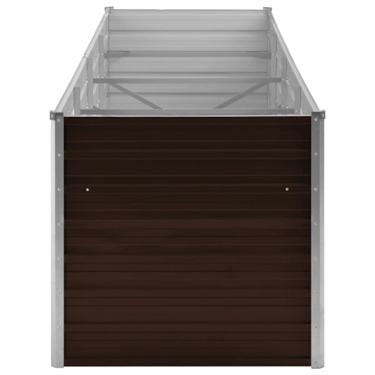 vidaXL Høybed brun 320x80x77 cm galvanisert stål vidaXL Høybed brun 320x80x77 cm galvanisert stål