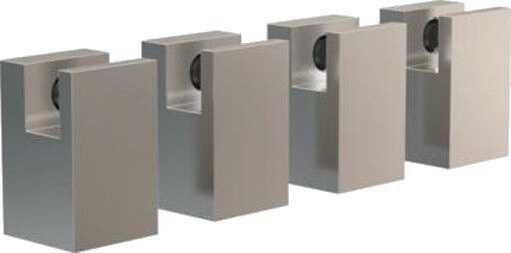Frost Quadra Speilholder 22 mm, Rustfritt stål - 4 stk.