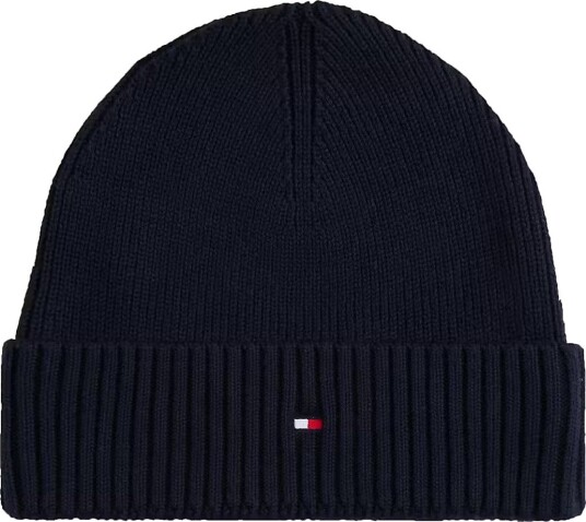 Tommy Hilfiger Th Flag Pima Cotton Beanie - Navy - ONE SIZE