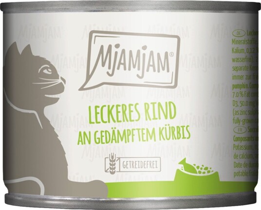Mjamjam Våtfôr Sparepakke Lekker Med Dampet Gresskar Okse 24 X 200 G