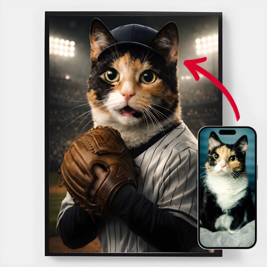 Namly Design Personalisert Plakat Baseballkjæledyret AI Plakat POSTERPVFGDD