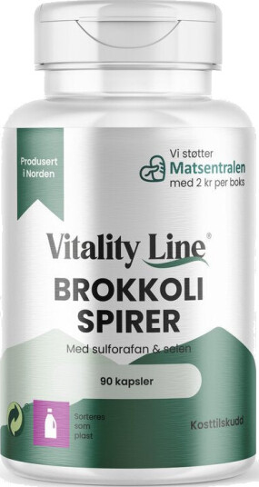 Vitality line brokkolispirer 90 kapsler Vitality line brokkolispirer 90 kapsler