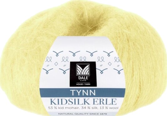 Dale Garn Tynn Kidsilk Erle Lys Gul 4060 25 g 773 232 4060 Dale Garn Tynn Kidsilk Erle Lys Gul 4060 25 g 773 232 4060