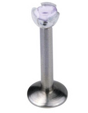 Clear Cut Labret Lys Lilla Strl 1.2 x 8 mm med 2,5 mm kule