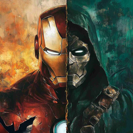 Namly Design Plakat Iron Man og Doom POSTERSQUAREIXVLAT