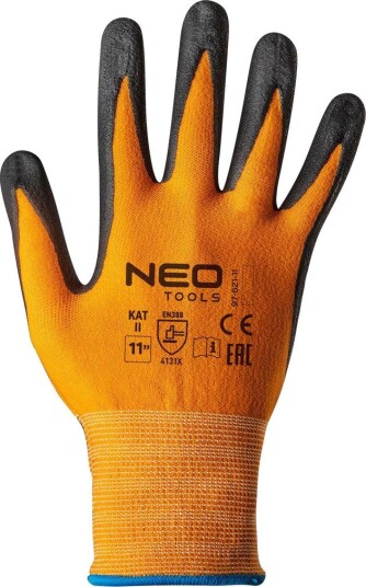NEO Tools Arbeidshansker 97-621-11 Nylon, Nitrilprikker, Str. 11