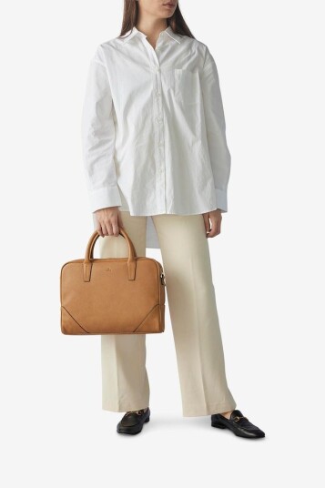 Adax Napoli business bag Mio Skinn Cognac