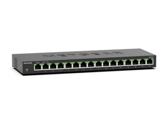 Netgear Gs316v3 - Switch - Unmanaged - 16 X 10/100/1000 - Desktop, Wandmontierbar