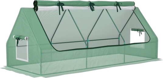 UV bestandig minidrivhus med nettingvindu 240x90x90 cm
