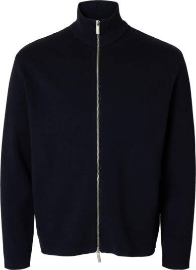 Selected Homme RELAXED ZIP CARDIGAN BLÅ Blå L