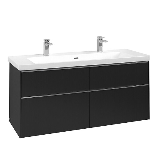 Villeroy & Boch  Subway 3.0 Servantskap m/4 skuffer 1272x576x478 mm Vulkansort Matt