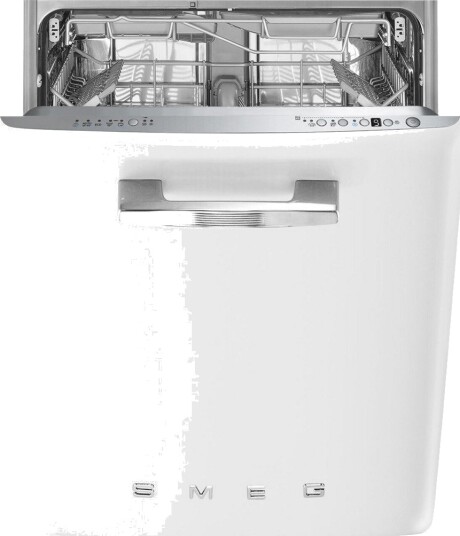 Smeg 50s Style Underbygd Oppvaskmaskin med 13 Kuverter og AutoOpen Tørking Hvit