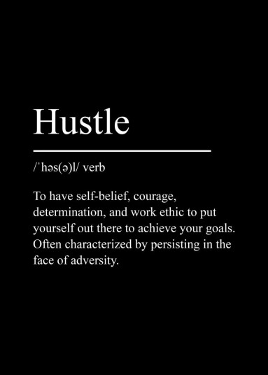 Plakat – Hustle / verb