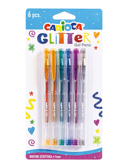 Carioca Carioca Glittergelpennor - Multi/patterned - ONE SIZE