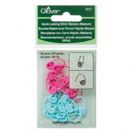 Clover Maskemarkører Medium 20 mm i rosa og blå 20 stk
