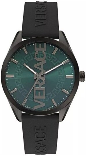 Versace Herreklokke VE3H00322 V Vertical Grønn/Gummi Ø42 mm Versace Herreklokke VE3H00322 V Vertical Grønn/Gummi Ø42 mm