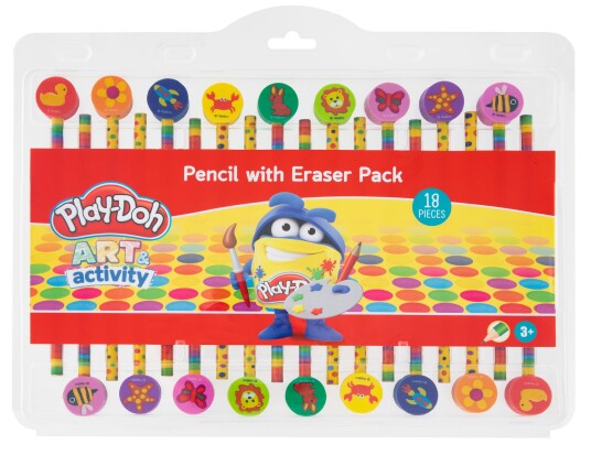 Play-Doh Blyanter med viskelær 18-set