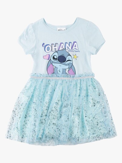 Disney Stitch Kjole Lyseblå 140 146 Disney Stitch Kjole Lyseblå 140 146