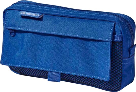 Herlitz Pennal Med Borrelås Blå 21x11x5,5cm