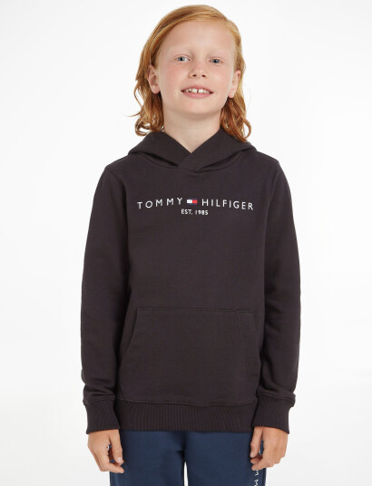 Tommy Hilfiger Essential Hoodie Black 86 Tommy Hilfiger Essential Hoodie Black 86